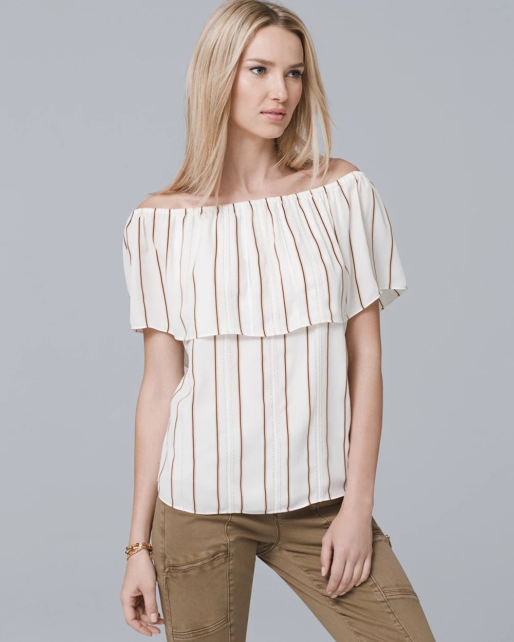 White house black market off the shoulder top on sale